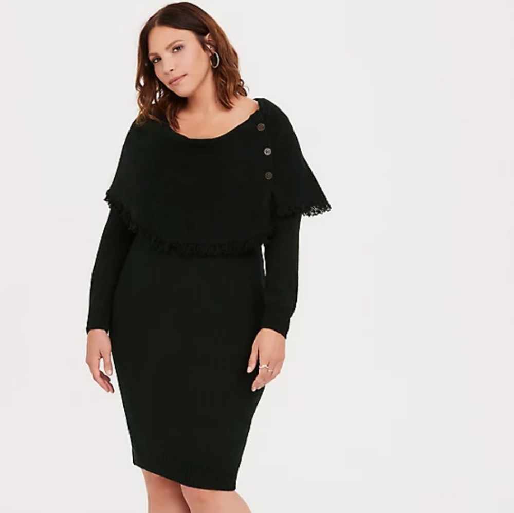 Torrid outlander forest green sweater dress